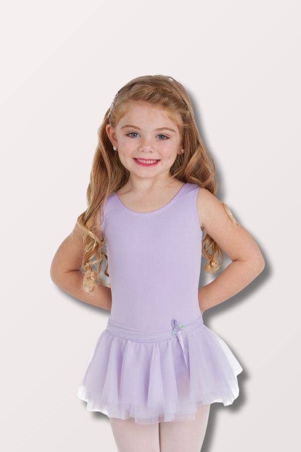 Princess Aurora Tank Letoard Dress with Chiffon Skirt - Lilac