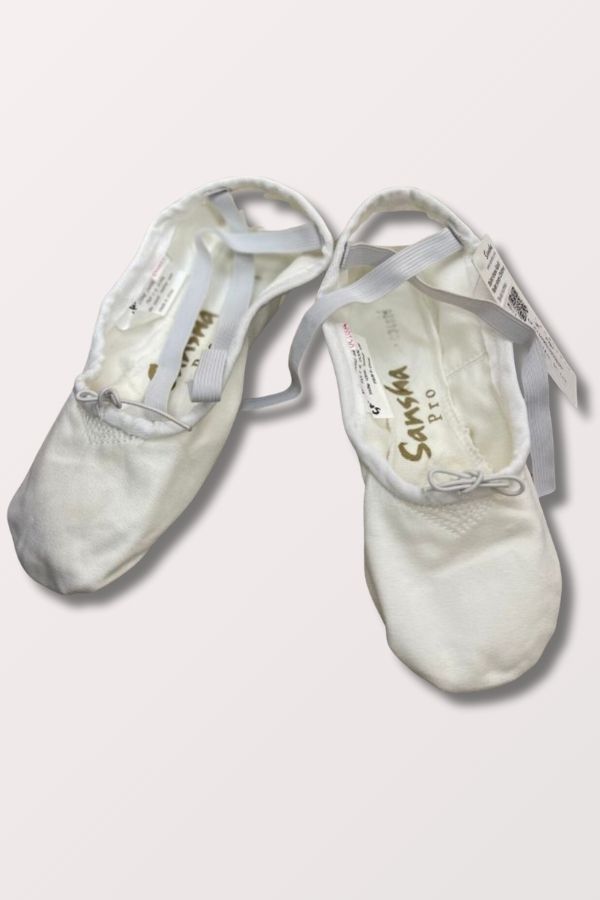 Sansha PRO1C Canvas Split Sole Ballet Shoe - White