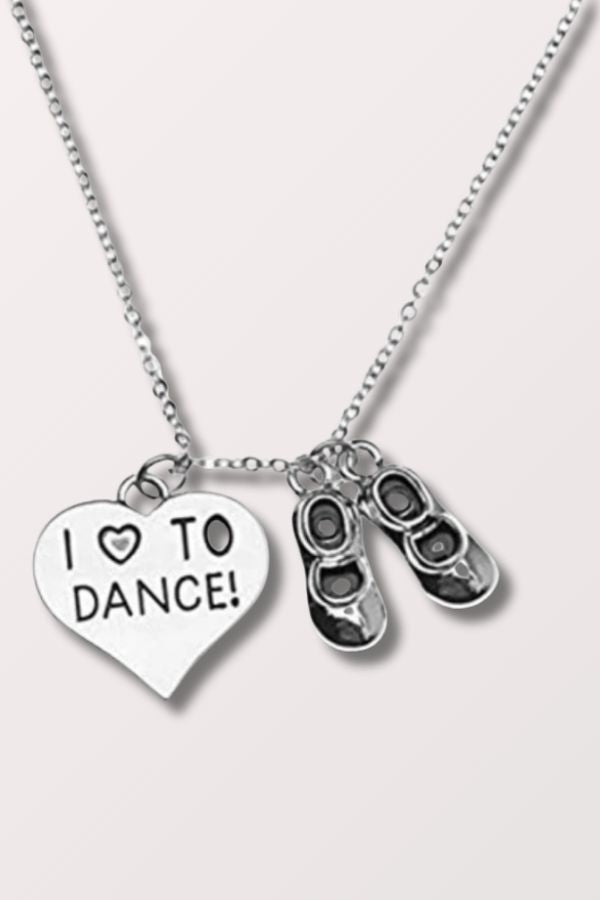 Sporty Bella I Love To Dance Tap Shoe Necklace at New York Dancewear Company