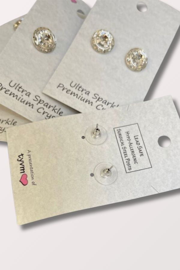 Thank You Very Much Ultra Sparkle 13mm Earrings at New York Dancewear Company