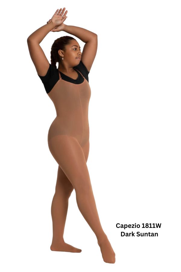 Capezio Convertible Body Tights in Dark Suntan