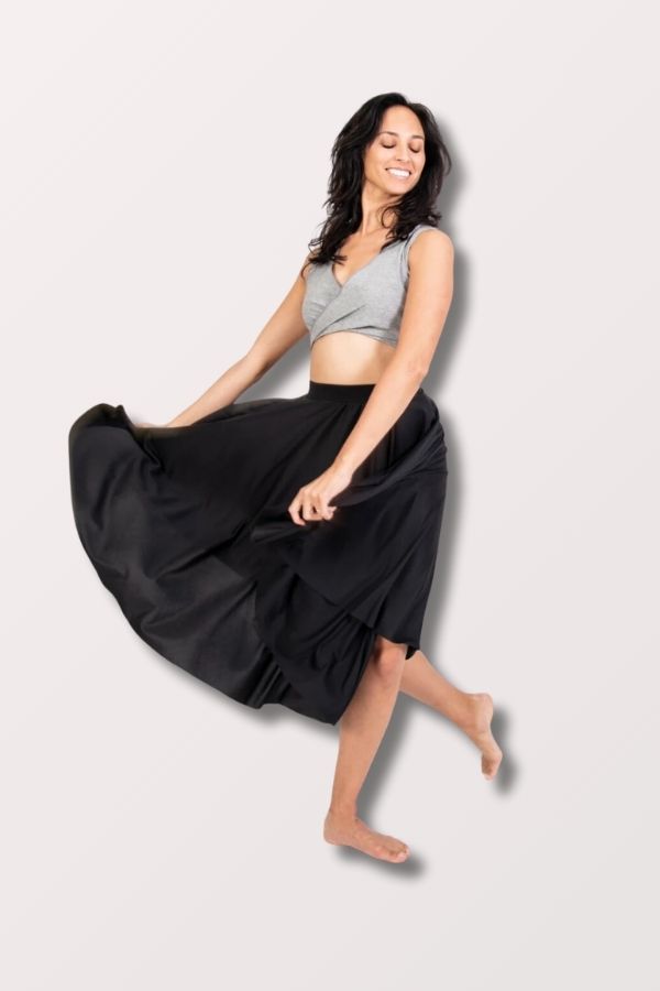Body Wrappers Women's Circle Skirt in Black Style 511 at New York Dancewear Company
