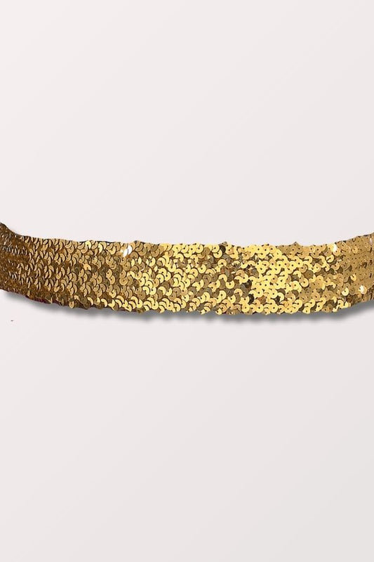 Sequin Elastic Belt in Gold 2 Inch Wide by Eurotard at The Dance Shop Long Island
