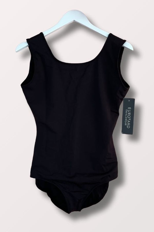 Adult Plus Size Microfiber Tank Leotard in black by Eurotard 4402 at New York Dancewear