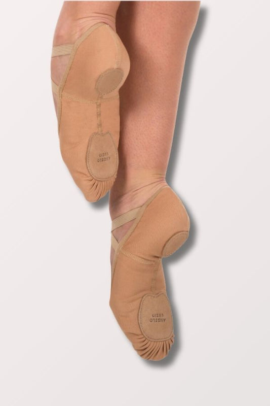 Angelo Luzio 4-Way Stretch Canvas Ballet Shoes in Jazzy Tan Style 248A at New York Dancewear Company
