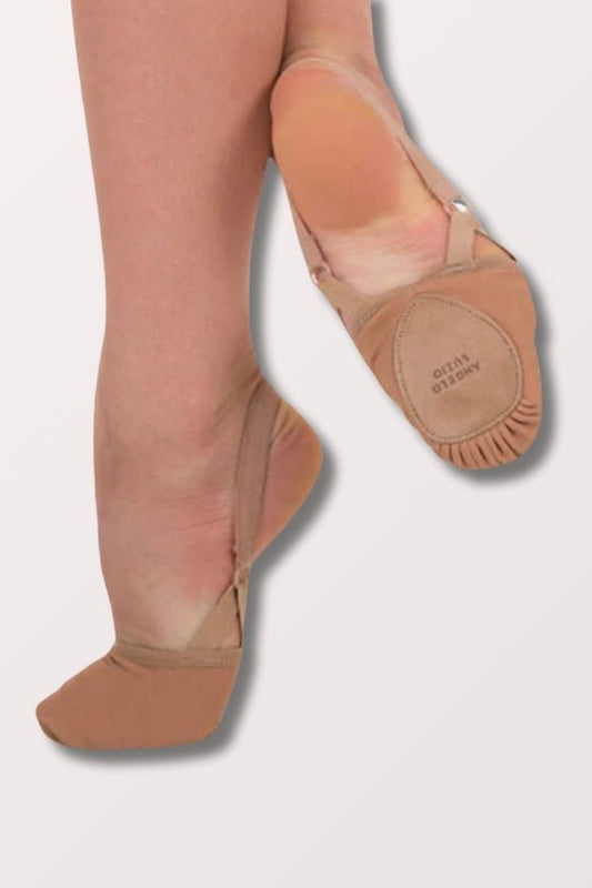 Ladies 4-Way Stretch Canvas Y-Strap Half Sole - Jazzy Tan/Size 6