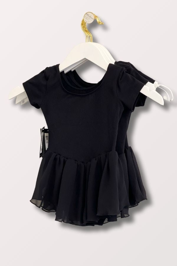 Bloch Girls Black Short Sleeve Leotard with Skirt at NY Dancewear
