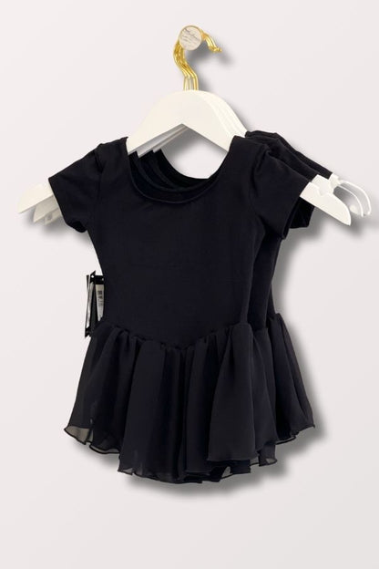 Bloch Girls Black Short Sleeve Leotard with Skirt at NY Dancewear