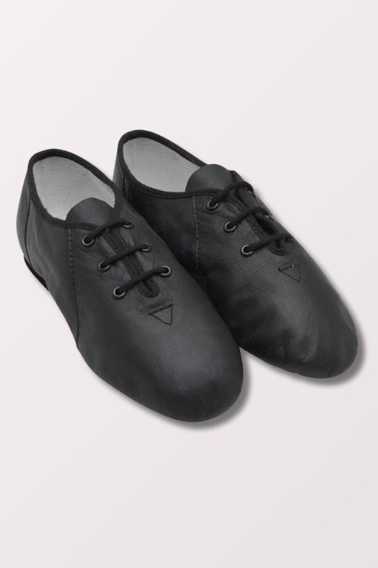 Bloch Children's Jazzsoft Leather Lace Up Jazz Shoes in Black Style S0205G at New York Dancewear Company