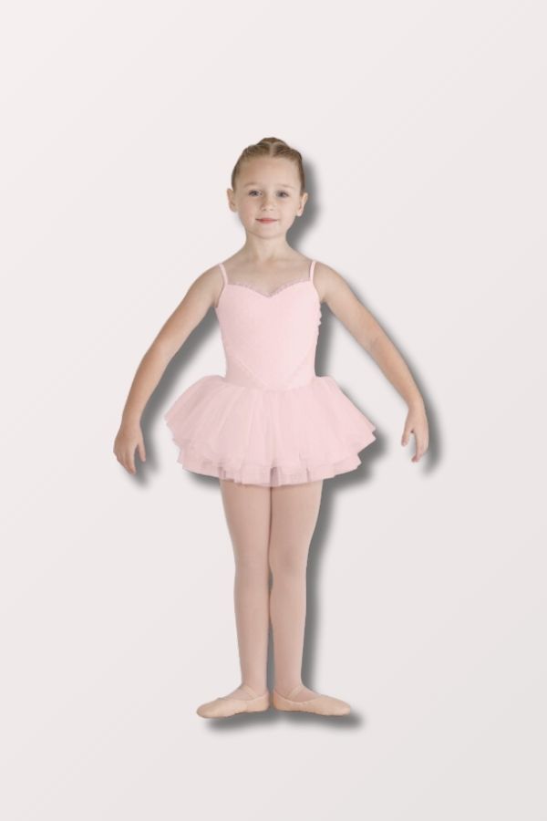 Bloch Mesh Heart Front TutuLeotard in Candy Pink Style CL8168 at New York Dancewear Company
