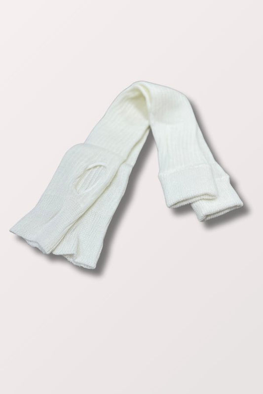Body Wrappers 27 Inch Stirrup Leg Warmers in White at New York Dancewear Company