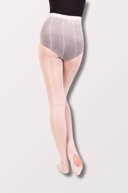 Body Wrappers Adult Mesh Back Seam Tights in Classic Ballet Pink Style A46 at New York Dancewear Company