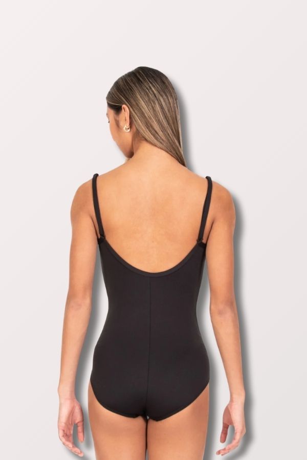 Body Wrappers Black Adjustable Camisole Convertible Nylon Leotard at NY Dancewear