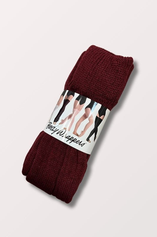Body Wrappers 36 Inch Stirrup Leg Warmers in Burgundy Style 94 at New York Dancewear Company