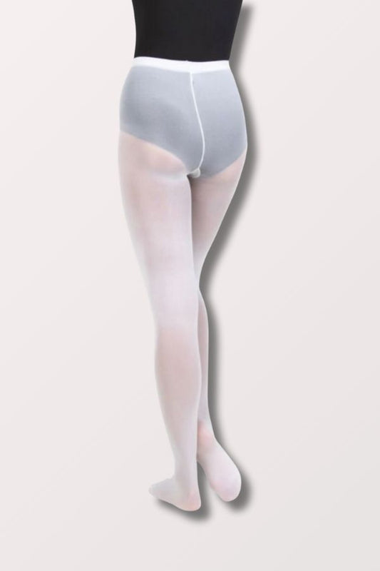Children's TotalSTRETCH Knit Waist Footed Tights (C80) - White