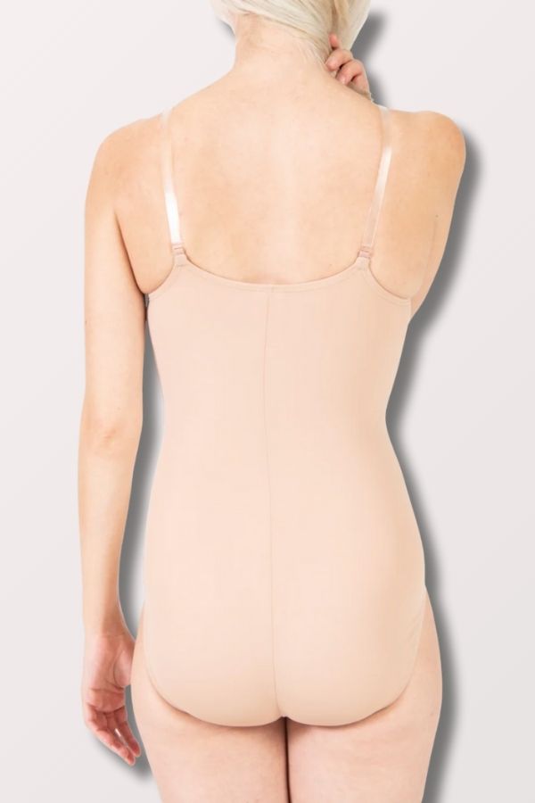 Body Wrappers Women's Camisole Bodyliner with Clear Straps in Nude Style260 at New York Dancewear Company