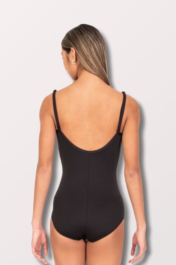 Body Wrappers Girls Daniela Convertible Strap Leotard in Black Style BWP035 at New York Dancewear Company