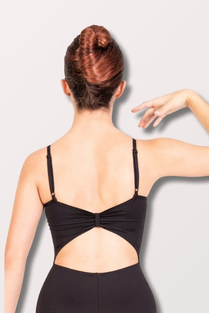 Body Wrappers Girls Emma Gather and Twist Camisole Leotard in Black Style BWP036 at New York Dancewear Company