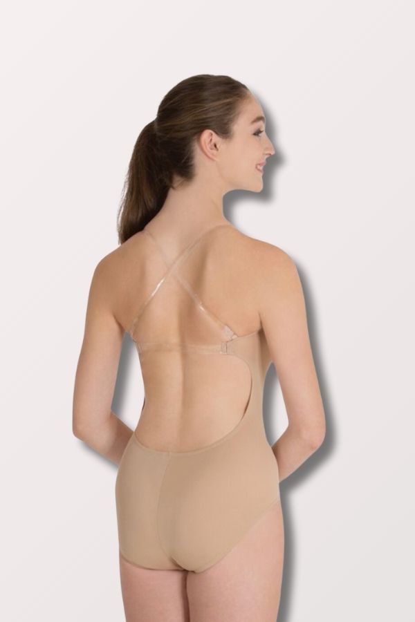 Body Wrappers Girls Underwraps Ultra Low Back Convertible Bodyliner Leotard in Nude Style 0277 at New York Dancewear Company