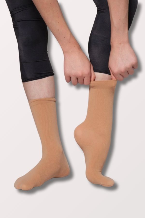 Body Wrappers Men's Dance Socks in Jazzy Tan Style M71 at New York Dancewear Company