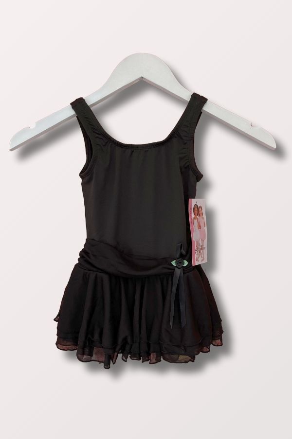 Body Wrappers Princess Aurora Girls Tank Dress in Black Style 2232 at New York Dancewear Company