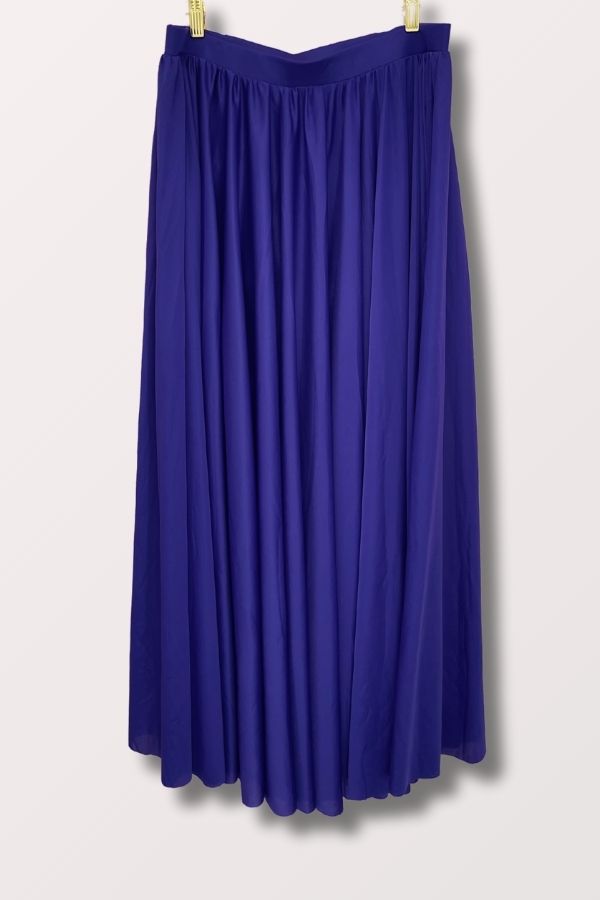 Body Wrappers Women's Long Praise Skirt in Deep Purple Style 502 at New York Dancewear Company