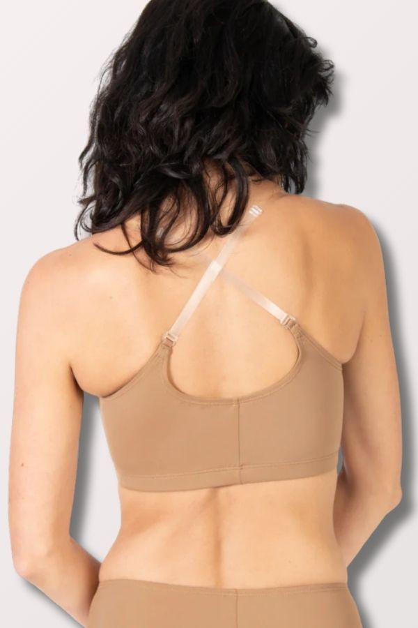 Body Wrappers Women's Underwraps Pull On Bra in Dark Nude Style 261 at New York Dancewear Company