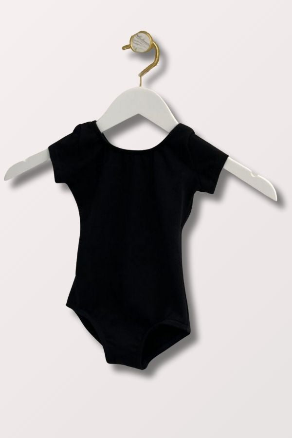 Capezio Girls Short Sleeve Black Leotards at NY Dancewear