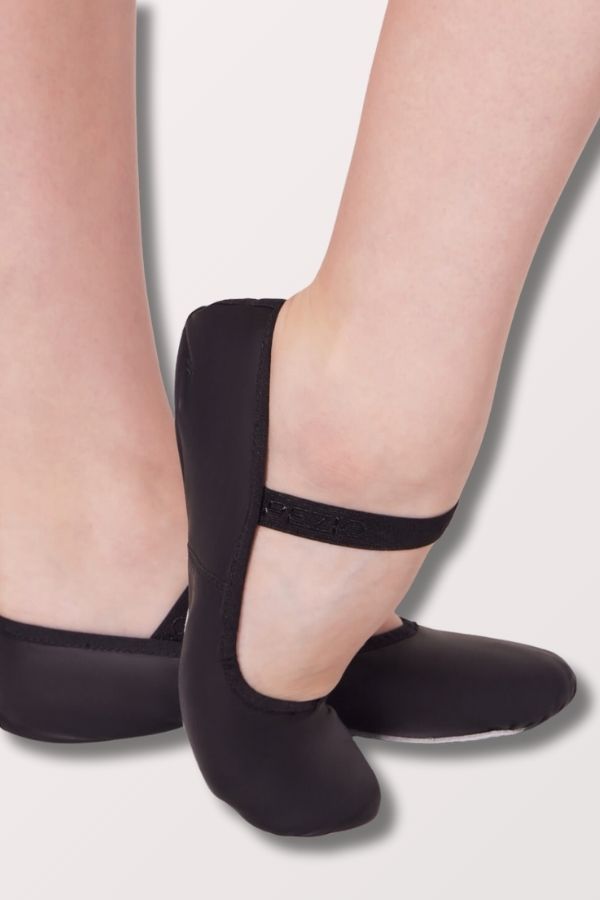 Adult Daisy Leather Ballet Shoes - Black