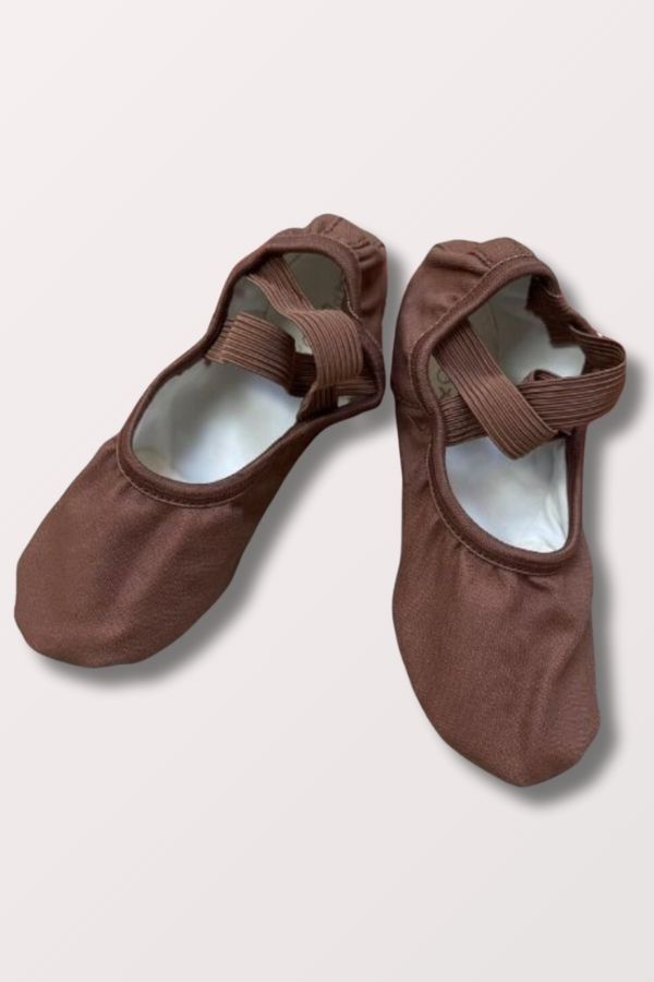 Capezio Adult Hanami Canvas Split Sole Ballet Shoe in Mocha at New York Dancewear Company