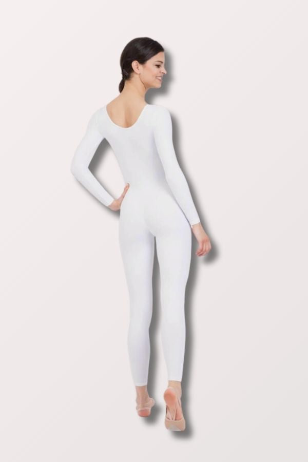 Capezio Adult Team Basics Long Sleeve Unitard in White Style TB114 at New York Dancewear Company