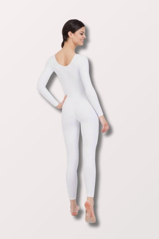 Capezio Adult Team Basics Long Sleeve Unitard in White Style TB114 at New York Dancewear Company