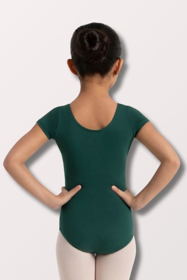 Capezio Girls Short Sleeve Leotard in Hunter Green Style CC400C at New York Dancewear Company