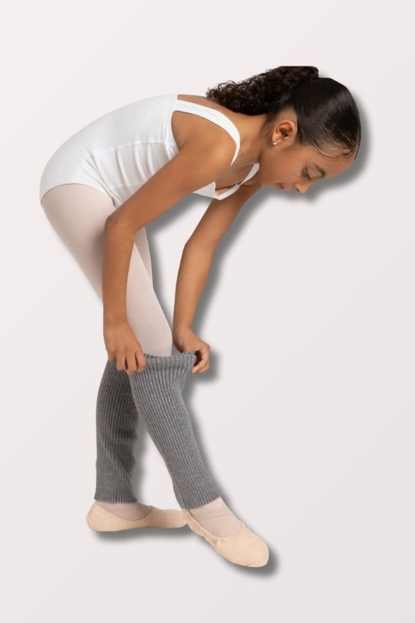 Capezio Children's 12 Inch Leg Warmers in Heather Gray Style CK10956C at New York Dancewear Company