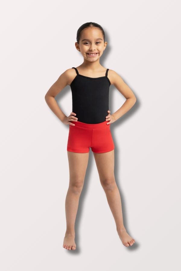 Capezio Children's Boy Cut Low Rise Shorts in Red Style TB113C at New York Dancewear Company