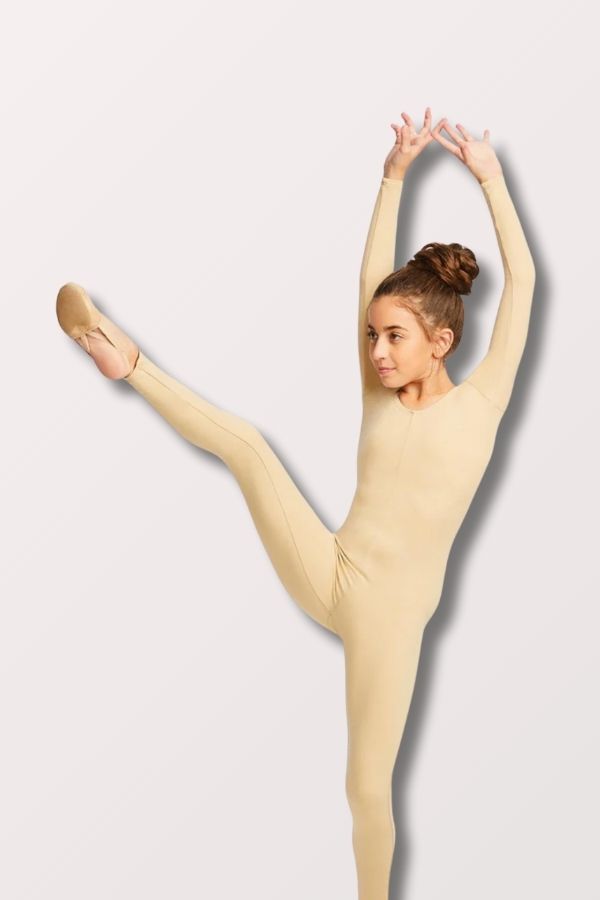 Capezio Children's Long Sleeve Unitard in Nude Style 114C at New York Dancewear Company