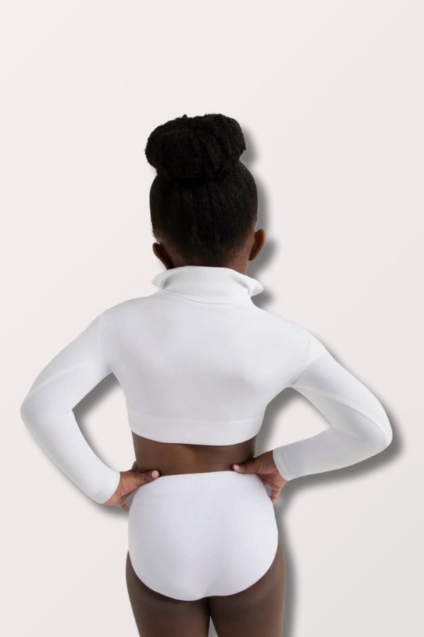 Capezio Children's Turtleneck Long Sleeve Crop Top with Zipper Style TB107C at New York Dancewear Company