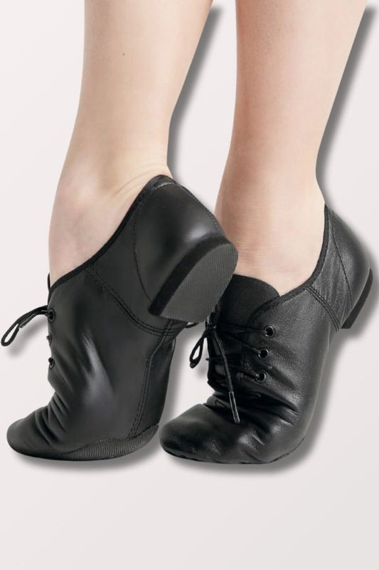 Capezio Children's Oxford Lace Up Jazz Shoes in Black Style EJ1C at New York Dancewear Company