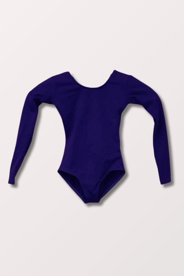Capezio Children's Long sleeve Nylon Leotard in Purple Style TB134C at New York Dancewear Company