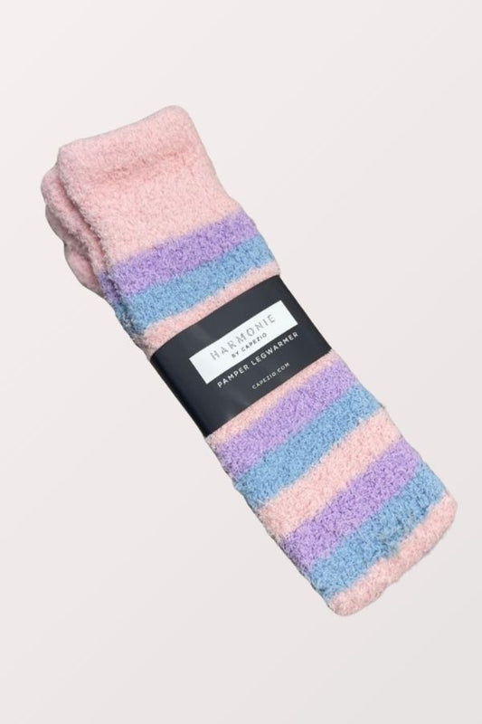 Capezio Harmonie Pamper Legwarmers in Striped Pink Style CK10985W at New York Dancewear Company