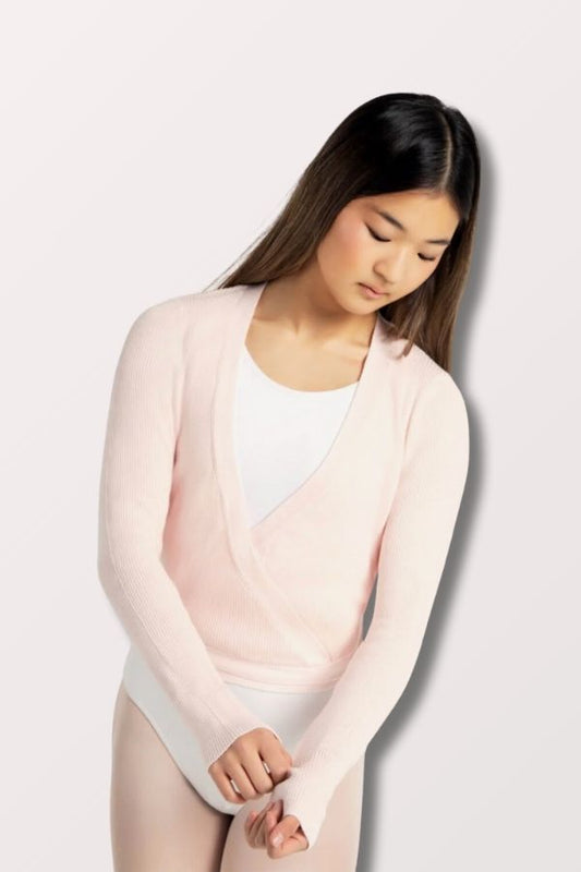 Capezio Knit Wrap Sweater in Pink Style 11381W at New York Dancewear Company