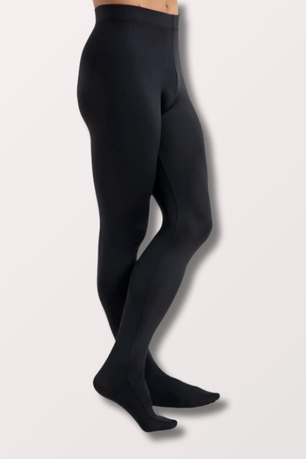 Capezio Men's Ultra Soft Footed Dance Tights in Black Style 10361M at New York Dancewear Company