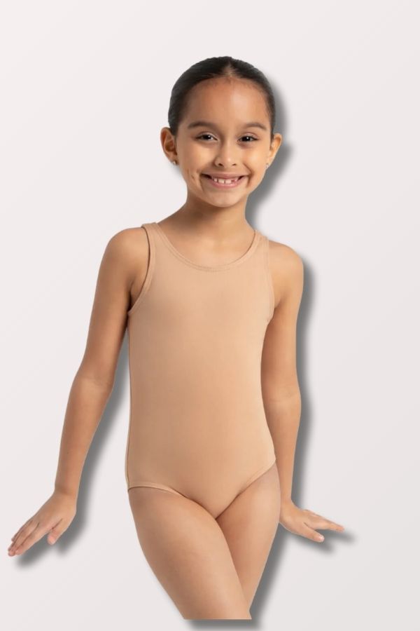 Capezio Children's Nylon Tank Leotard in Light Suntan Style TB142C at New York Dancewear Company