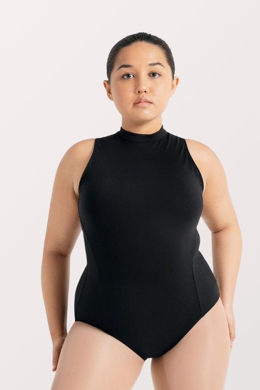 Capezio Studio Collection High Neck Leotard in Black Style SE1025W at New York Dancewear Company