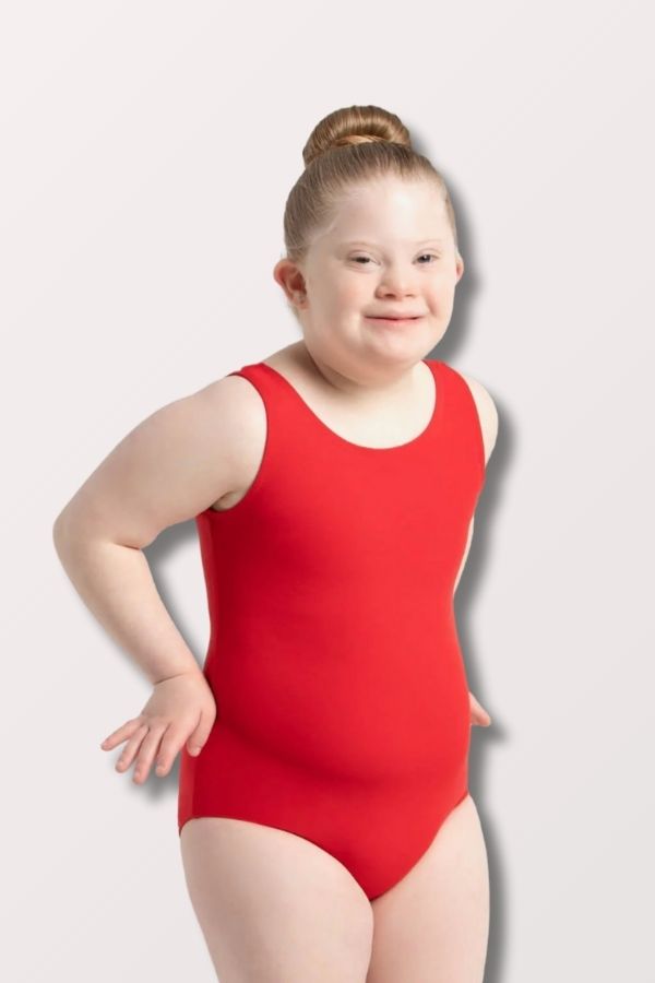 Capezio Children's Nylon Tank Leotard in Red Style TB142C at New York Dancewear Company