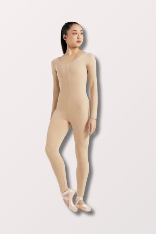 Capezio Team Basics Adult Long Sleeve Unitard in Nude Style TB114 at New York Dancewear Company