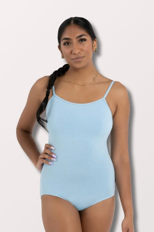 Adult Adjustable Strap Camisole Leotard - Light Blue