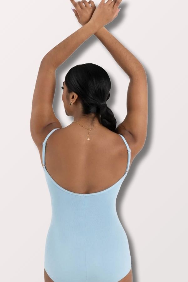 Adult Adjustable Strap Camisole Leotard - Light Blue