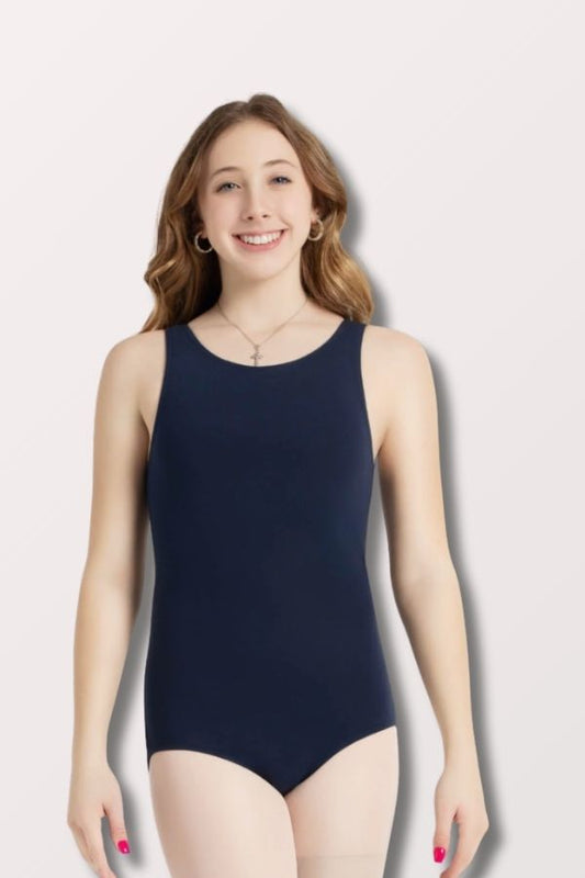 Capezio Women's High Neck Tank Leotard in Navy Style CC201 at New York Dancewear Company