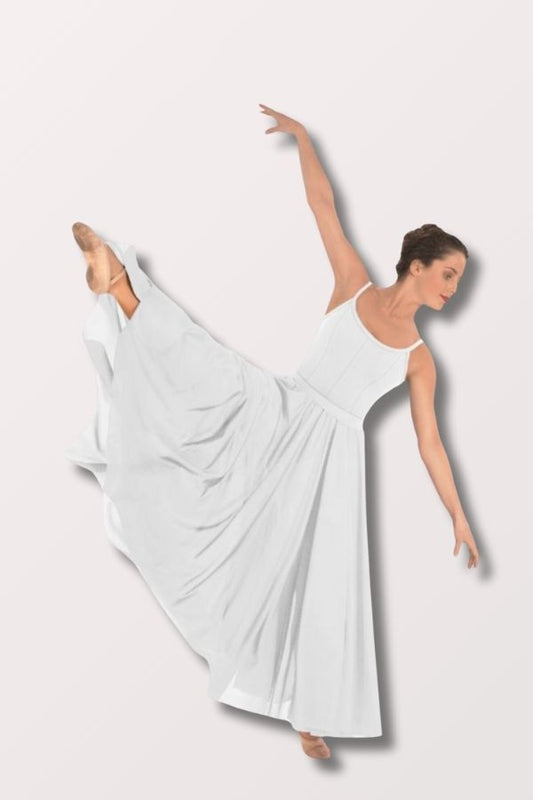 Eurotard Women's Triple Panel Praise Skirt in White at New York Dancewear Company